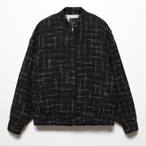 Tweed bomber jacket Mango Brand